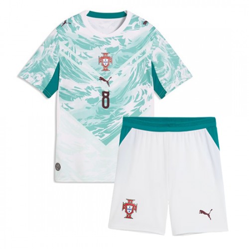 Portugal Bruno Fernandes #8 Gostujuci Dres za Dječji SP 2026 Kratak Rukavima (+ kratke hlače)